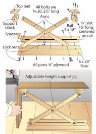 Scissor Lift Support By Charles Mak Homemade Scissor Lift Work Support Constructed From Plywood And Woodworking Easy Woodworking Projects Woodworking Tools