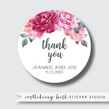 Floral Wedding Stickers Floral Stickers Thank You Stickers Custom Wedding Labels Vintage Style Wedding Decor Sizes This Design Is Available As Nisan Resim