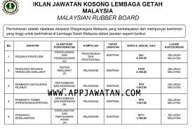 Jawatan kosong lembaga getah malaysia (lgm) ambilan november 2020. Jawatan Kosong Di Lembaga Getah Malaysia Lgm Tarikh Tutup 30 Julai 2018 Appjawatan Malaysia