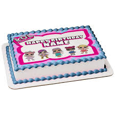 I could order the cake online but instead, i let my daughter choose one from the ones that were already on display. Lol Surprise Happy Birthday Border Teacher S Pet Merbaby Super B B Center Stage Cheer Captain Personalizable Edible Cake Topper Image Abpid52223 Walmart Com Walmart Com
