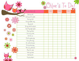 Printable Chore Lists For Children Austin Ques Kid Stuff
