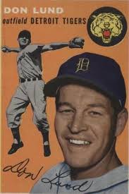 1954 Topps #167 Don Lund Detroit Tigers Baseball Card