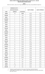 Dalam aplikasi ini, kami cantumkan jadwal untuk satu bulan. Jadual Waktu Imsak Dan Berbuka Puasa Tahun 1437 H 2016 M Bagi Negeri Johor Mia Liana