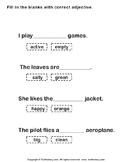 Only members can print generated worksheets without a watermark. 1st Grade Adjectives Worksheets Turtle Diary Sort Newest