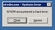 Solved Terminal Server 2003 Has Ntvdm Error At Logon Experts Exchange