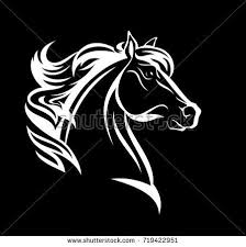 Black And White Profile Pictures Drawing Horse Profile Design White Head Against Black Background Vector Illustration Silhouette Art Horse Stencil Horse Head Drawing