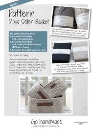 Crochet easter baskets are perfect for collecting eggs and candy. Moss Stitch Basket Square Uk Baskets Go Handmade