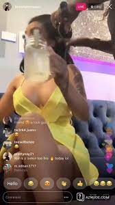 K. Michelle accidentally shows her brown areola wearing a yellow dress  during her Instagram live - AZNude