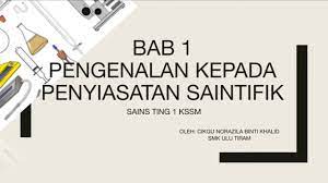 Kepentingan sains & bidang sains otros contenidos: Nota Bab 1 Sc F1 Pengenalan Kepada Penyiasatan Saintifik Youtube