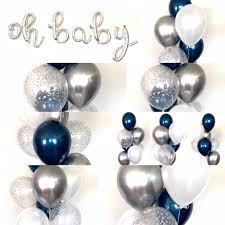 Oh Baby Balloons Silver Baby Shower Decor Silver Oh Baby Etsy Silver Party Decorations Balloons Bridal Shower Balloons