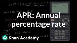 Annual Percentage Rate Apr And Effective Apr Video