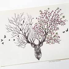 40 free & easy animal sketch drawing information & ideas. New Pen Ink Depictions Of Trees Sprouting Into Animals By Alfred Basha Colossal