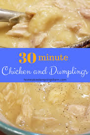 Easy Chicken And Dumplings Home At Cedar Springs Farm Recipe Quick Chicken And Dumplings Easy Chicken Dumpling Recipes Comfort Food Southern
