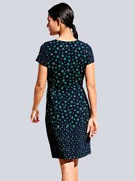 Das jerseykleid ist ein echter allrounder. Alba Moda Jerseykleid Im Punkte Mix Dessin Alba Moda