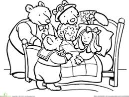 Color Goldilocks And The Three Bears Worksheet Education Com Bear Coloring Pages Goldilocks And The Three Bears Fairy Coloring Pages