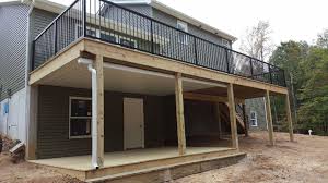 Find aluminum decking at lowe's today. Treated Deck With Black Aluminum Hand Railing Keith Construction