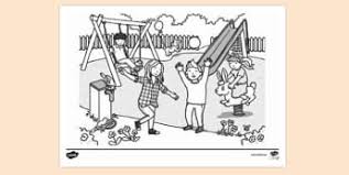500x643 playground safety coloring sheets safe kids are smart page index. At The Park Colouring Page Teacher Made