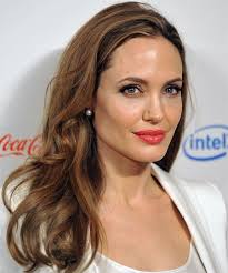 View yourself with angelina jolie hairstyles. Angelina Jolie Long Wavy Caramel Brunette Hairstyle With Blonde Highlights