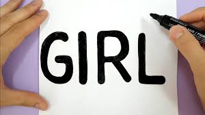 Cute easy drawings for girls easy drawings of pretty girls easy draw anime the cutest dr. How To Turn The Word Girl Into A Super Cute Girl Easy Happy Drawings Youtube