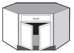 Help needed with corner kitchen sink hack from lazy susan. Bcsb42 Kitchen Corner Sink Base Cabinet 25 1 2 W X 34 1 2 H 42 Along Wall Custom Unfinished Stained Or Painted