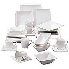 malacasa serie blance 36 pieces service de table porcelaine vaisselles pour 6 personnes amazon fr cu service de table porcelaine service de table vaisselle