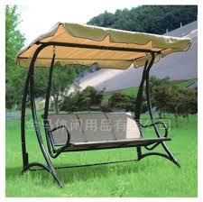 New Outdoor 3 Seats Steel Swing Chair With Hanging Canopy Roof Bed Swinging Chair Canopy Outdoor Canopy