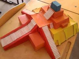 Cardboard Ziggurat Temple In 2020 Ziggurat Pyramid School Project School Projects