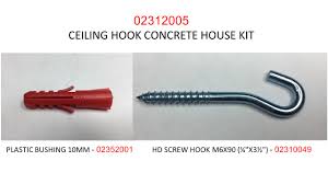 Hanging the hook incorrectly can lead to damage to your ceiling and the suspended item. Ceiling Hook Concrete House Plasson Livestock