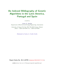 Radek banga was born on march 27, 1982 in prague, czechoslovakia. An Indexed Bibliography Of Genetic Algorithms In The Latin America