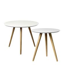 Latte Beistelltisch 2er Set Bloomingville Bloomingville Beistelltisch Beistelltisch Rund Beistelltisch