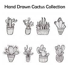 100+ free cactus vector art and graphics. Free Vector Black And White Cactus Collection