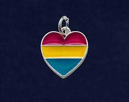 Pansexual Pride Heart Pendant