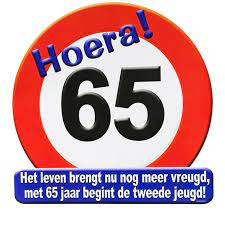 Hulde Verjaardag Stopbord 65 Jaar 65e Verjaardag Huldeborden Feestversiering Deurversiering Blokker
