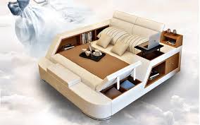 modern leather queen size storage bed frame with storage bookcase cabinets stool no mat bedroom furniture sets false ceiling living room queen size storage bed