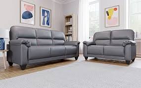 Darker shades of grey work well when creating a sleek and modern living room with a masculine feel. Kenton Small Grey 3 2 Seater Sofa Set Furniture And Choice