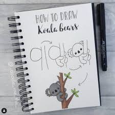 How To Draw Koala Step By Step The Smart Wander Doodle Art Journals Doodles Simple Doodles