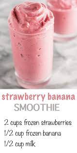 3 Ingredient Strawberry Banana Smoothie Chocolatebananasmoothie 3 Ingredien Breakfast Smoothie Recipes Fruit Smoothie Recipes Healthy Super Healthy Smoothies