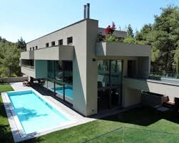 Small modern glass house plans a cool beachfront villa with. Contemporary Rectangular House Design House Storey