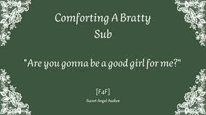 F4F] Comforting A Bratty Sub [SFW] [Wholesome] [Lesbian Audio Roleplay] -  YouTube
