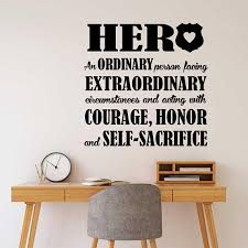 Office Wall Decal Police Officer Hero Police Station Office Etsy Office Wall Decals Vinyl Wall Lettering Hero Quotes