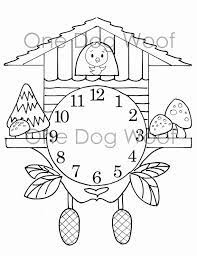 Make Your Own Coloring Page Fresh Create Your Own Cuckoo Clock Digital Print Coloring Page In 2020 Coloring Pages Coloring Books Clock Template