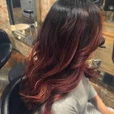 Dark Brown Hair With Auburn Balayage Auburn Balayage Mahogany Hair Long Hair Styles