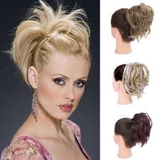 Divide your hair into 4 sections. Large Thick Messy Bun Hair Scrunchie Updo Cover Curly Hair Extensions Wedding Walmart Canada