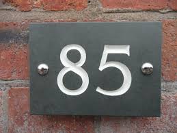 Engraved Slate House Number Numero Maison Deco Exterieure Maison