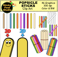 Vintage popsicle stick lamp | popsicle sticks, popsicles and sticks. Popsicle Sticks Clip Art Set 46 Color And Bw Images Made By Teachers