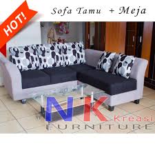 Ukuran set kursi tamu sofa minimalis kayu jati asli : Sofa Kursi Tamu Minimalis L Sudut Big Size Meja Tamu Shopee Indonesia