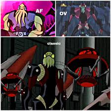 despite ov having a completely different artstyle they gave us an accurate  looking young vilgax meanwhile AF just changed colors : rBen10