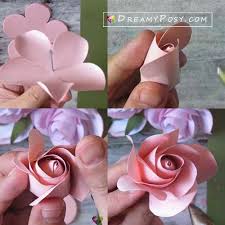 Easy Tutorial To Make A Paper Rose Free Template Paper Roses Diy Paper Flowers Diy Paper Roses