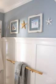 Each space is the perfect spot to begin and end in this california seaside getaway, the vanity, sink, and sconces are by restoration hardware. Seaside Theme Bathroom Refresh Lowescreator Pretty Handy Girl Coastal Bath Ideas Beach Roo Coastal Bathroom Design Coastal Bathroom Decor Bathroom Decor