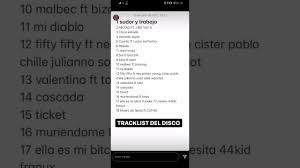 Me gusta que un artista nacional de la talla del #duki , uno de los últimos iconos de la música argentina presente su disco #desdeelfindelmundo en el sur de argentina. Tracklist Oficial Del Album De Duki Desde El Fin Del Mundo Suscribanse Youtube